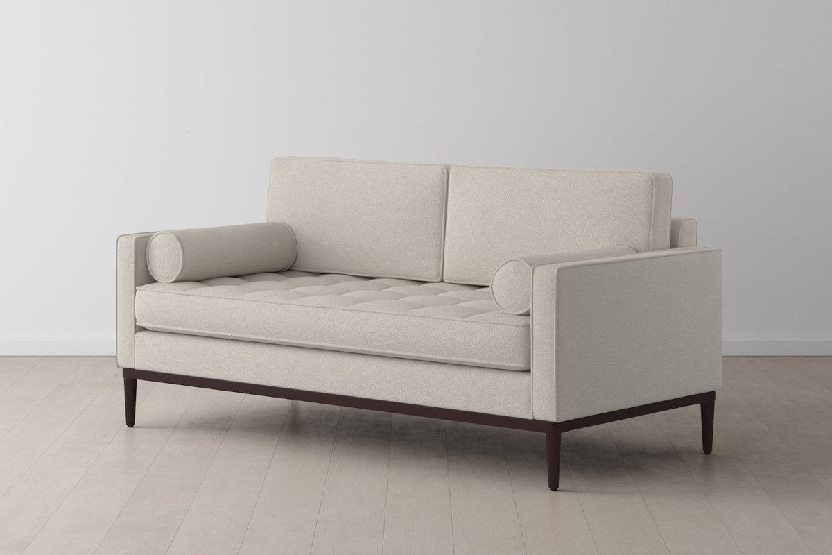 Zweisitzer-Sofa Model 02, Elfenbeinfarbe