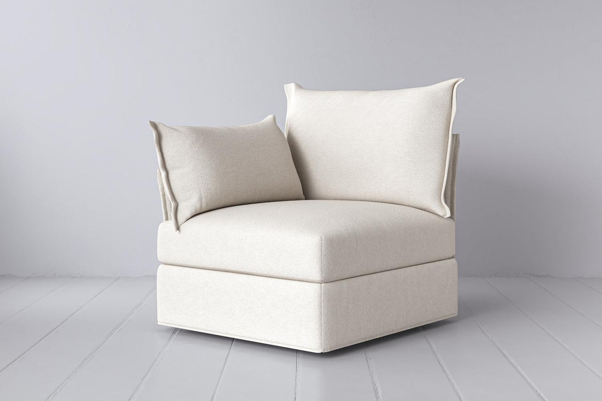 Model 06 Left Arm Module Sofa, Ivory