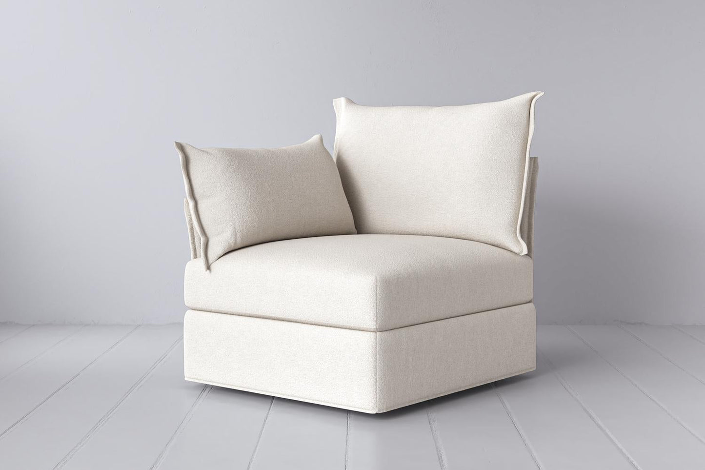 Model 06 Left Arm Module Sofa, Ivory