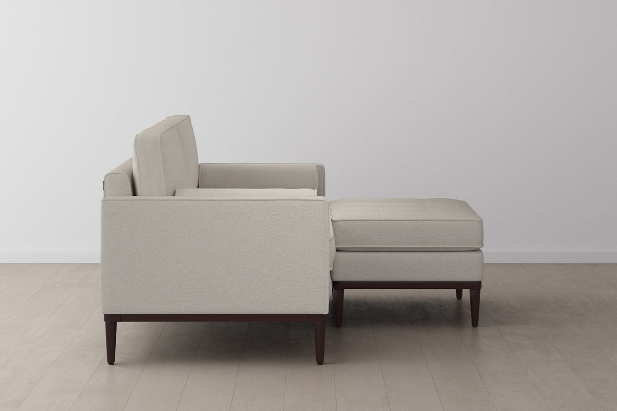 Model 02 2-Seater Sofa with Ottoman, Ivory
