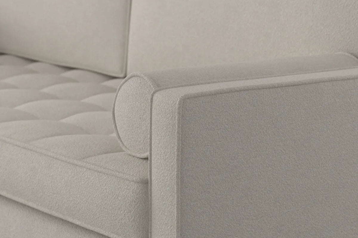 Model 02 2-Seater Sofa with Ottoman, Ivory