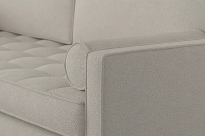 Model 02 2-Seater Sofa with Ottoman, Ivory