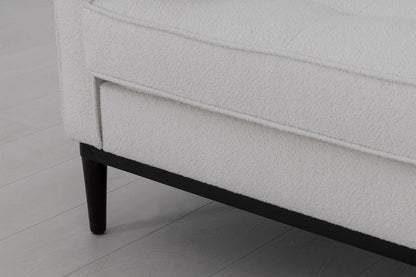 Dreisitzer-Sofa Model 02, Elfenbeinfarbe