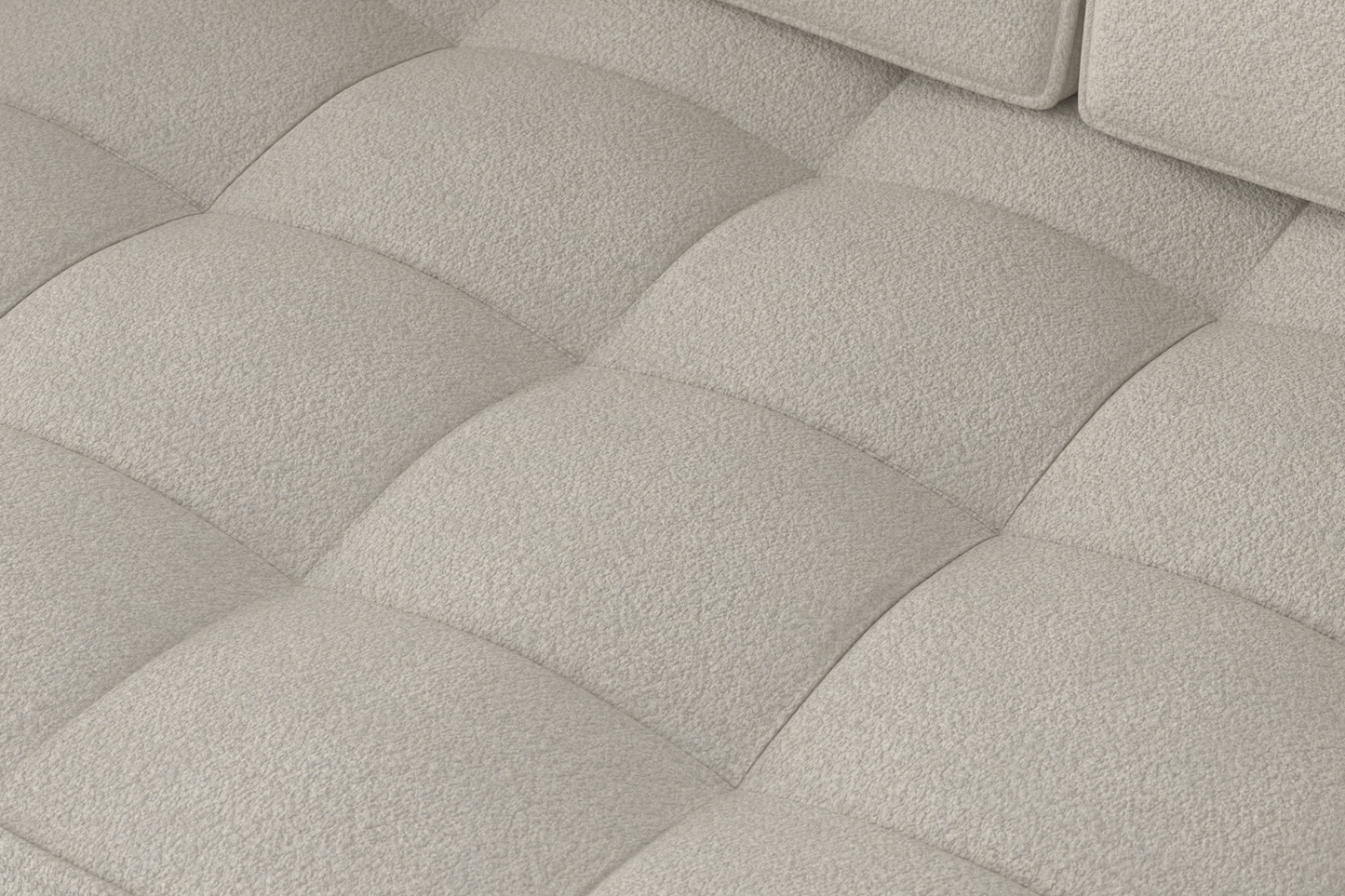 Model 02 2-Seater Sofa with Ottoman, Ivory