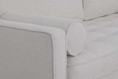 Dreisitzer-Sofa Model 02, Elfenbeinfarbe