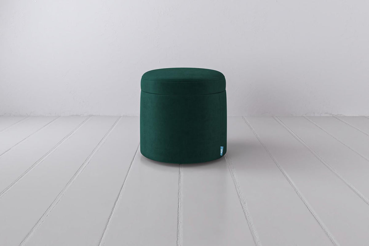 Polsterhocker 03, Eisvogelblau