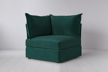 Eckmodul für modulares Sofa Model 06, Eisvogelblau