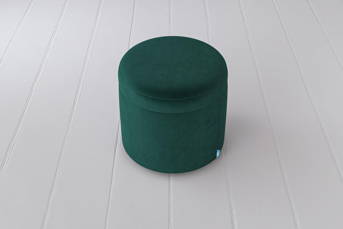 Polsterhocker 03, Eisvogelblau