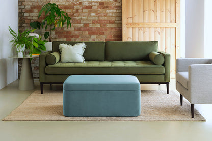 Polsterhocker 02, Bergblau