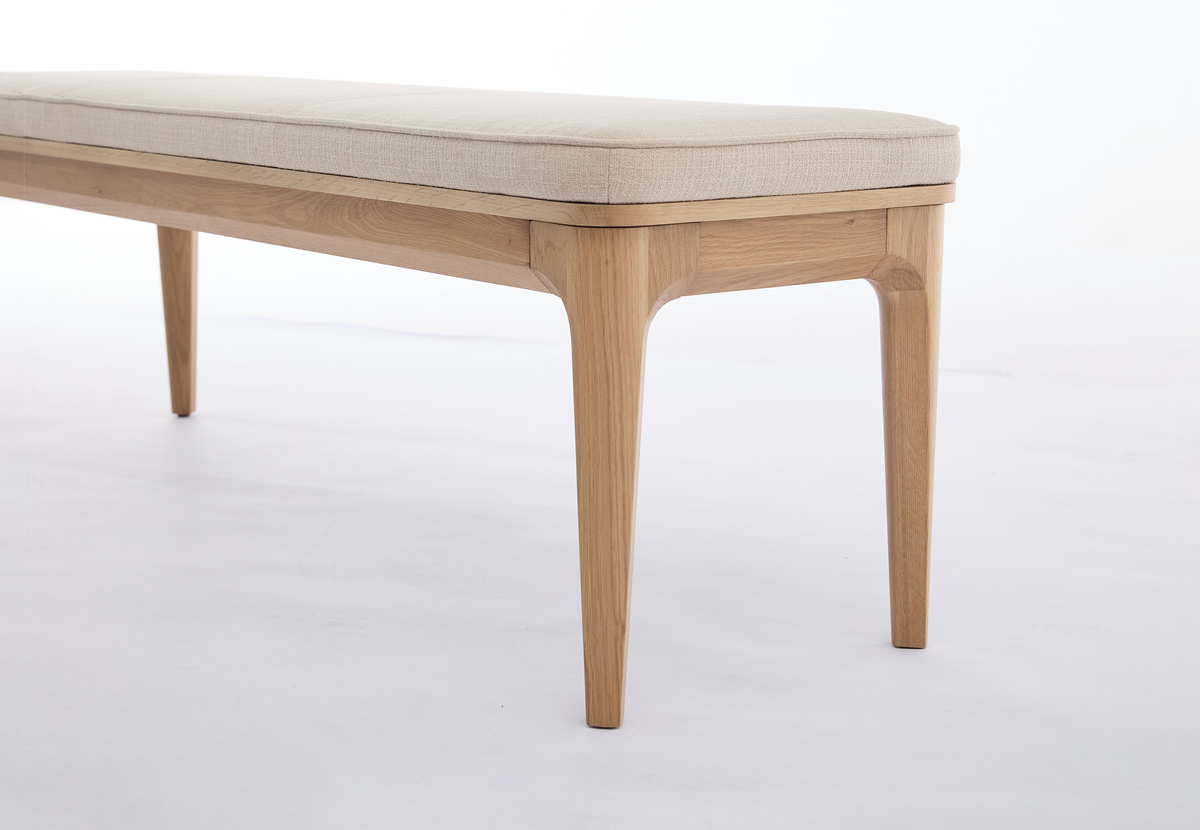 Esszimmerbank 01, Eiche / Hellbeige