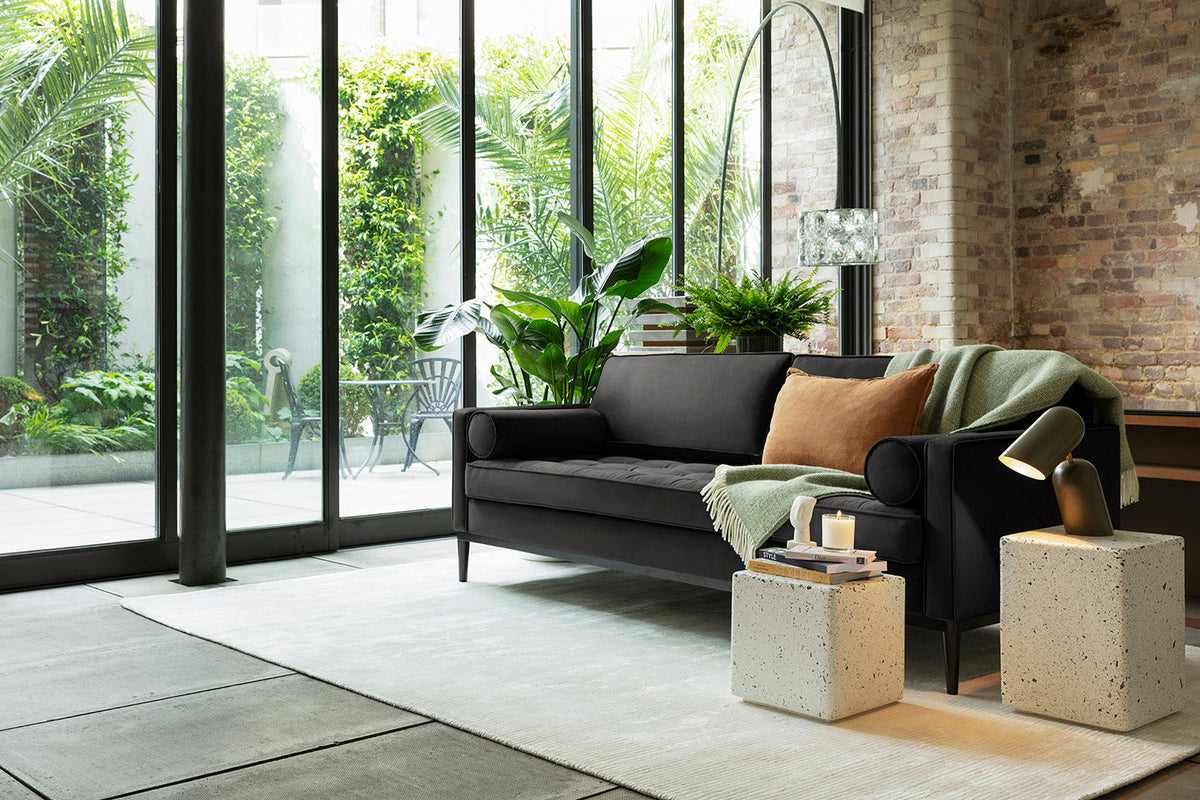 Dreisitzer-Sofa Model 02, Dunkelgrau