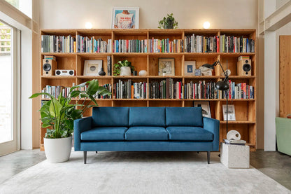 Dreisitzer-Sofa Model 01, Blaugrün