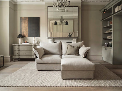 Zweisitzer-Ecksofa Model 06 mit Ecke rechts, Steingrau