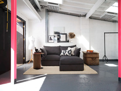 Model 06 2-Seater Right Chaise Sofa, Charcoal