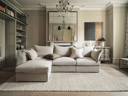Dreisitzer-Ecksofa Model 06 mit Ecke rechts, Steingrau