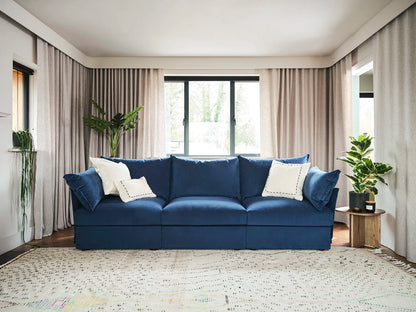 Dreisitzer-Sofa Model 06, Blaugrün
