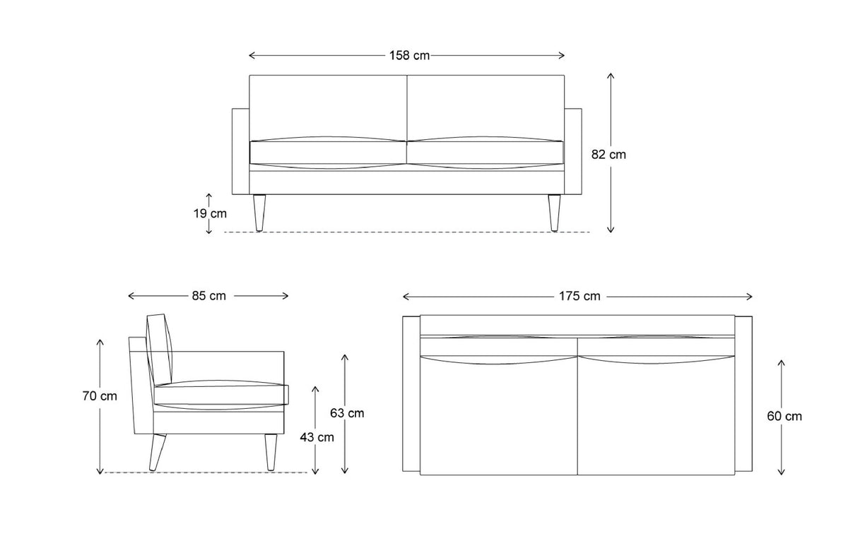 Zweisitzer-Sofa Model 01