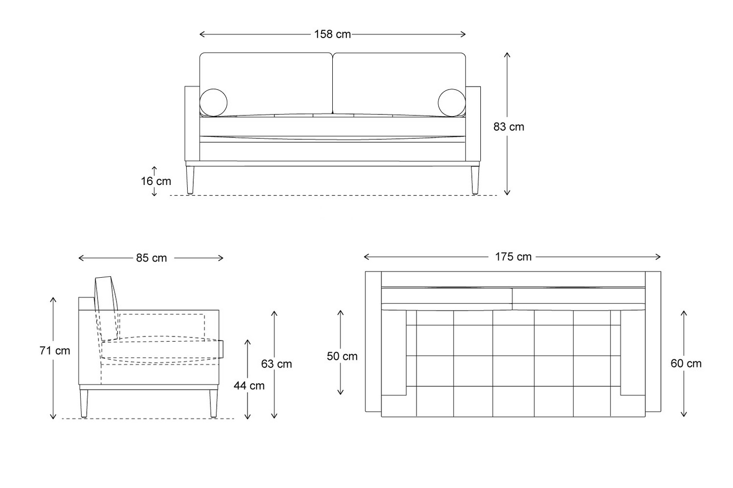 Zweisitzer-Sofa Model 02