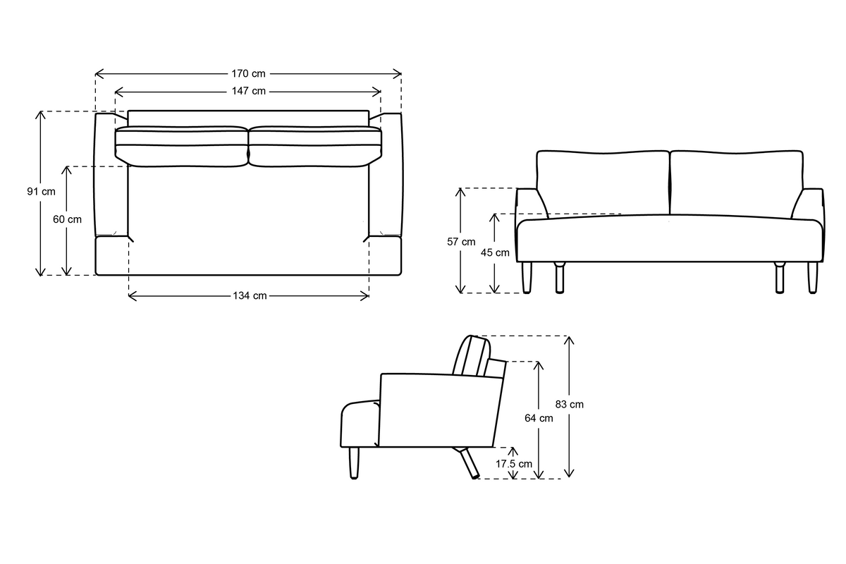 Zweisitzer-Sofa Model 05