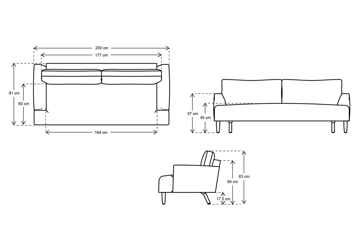 Dreisitzer-Sofa Model 05