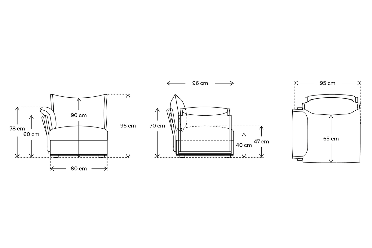 Linke Armlehne für modulares Sofa Model 06