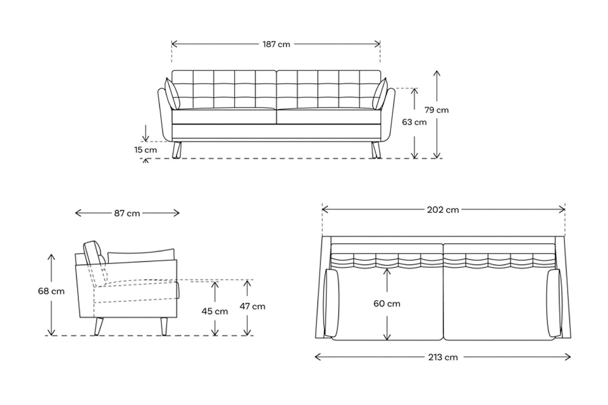 Dreisitzer-Sofa Model 10