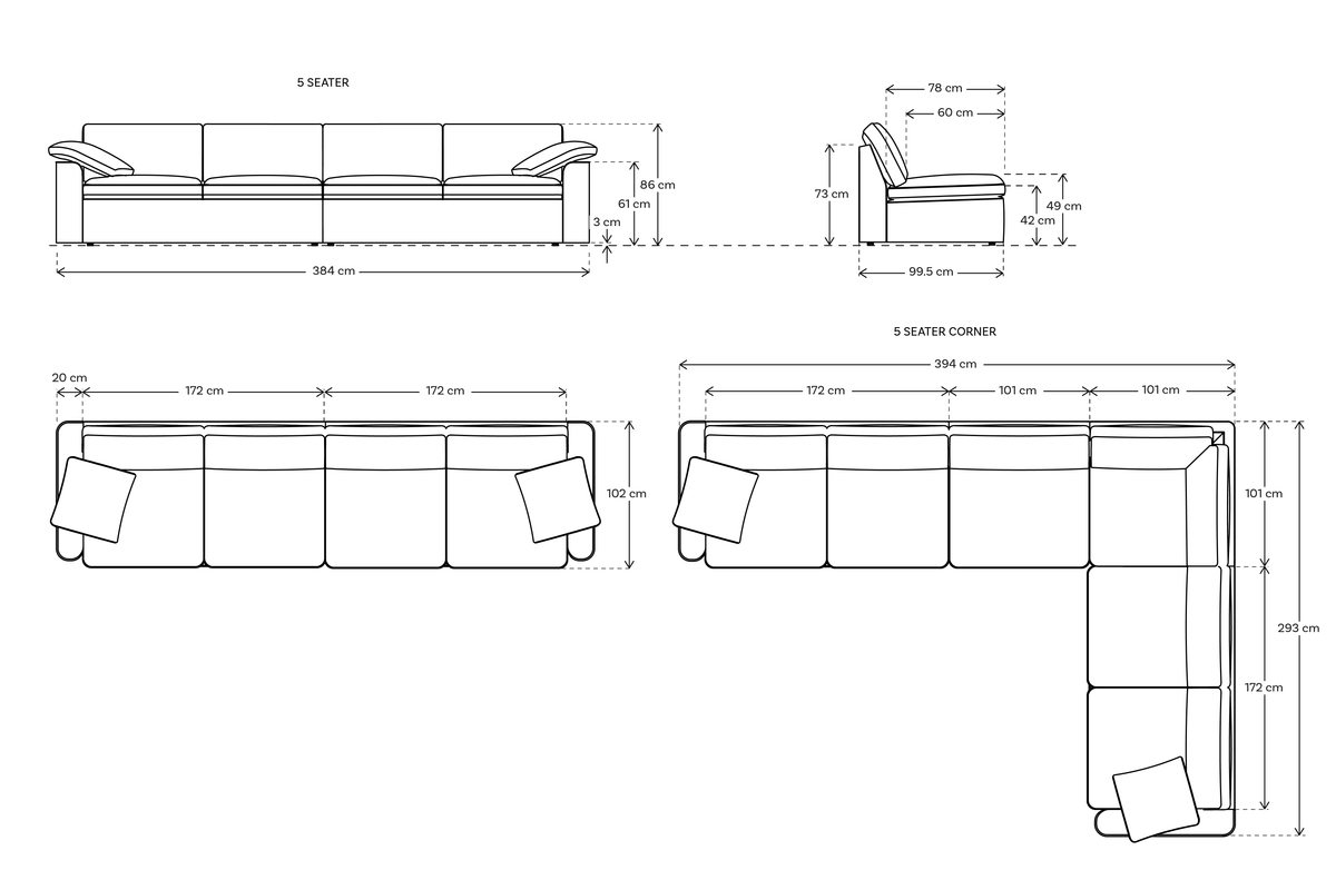 Model 13 5-Seater Sofa