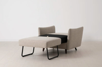 Model 08 Chair Bed Single Sofa Bed, Pumice