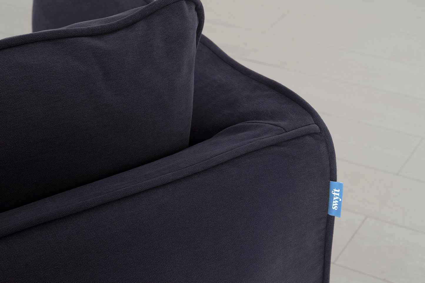Dreisitzer-Sofa mit Polsterhocker, Mitternachtsblau