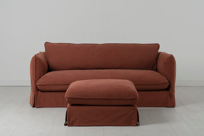 Dreisitzer-Sofa mit Polsterhocker, Toskana