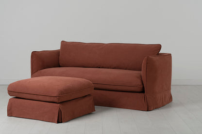 Dreisitzer-Sofa mit Polsterhocker, Toskana