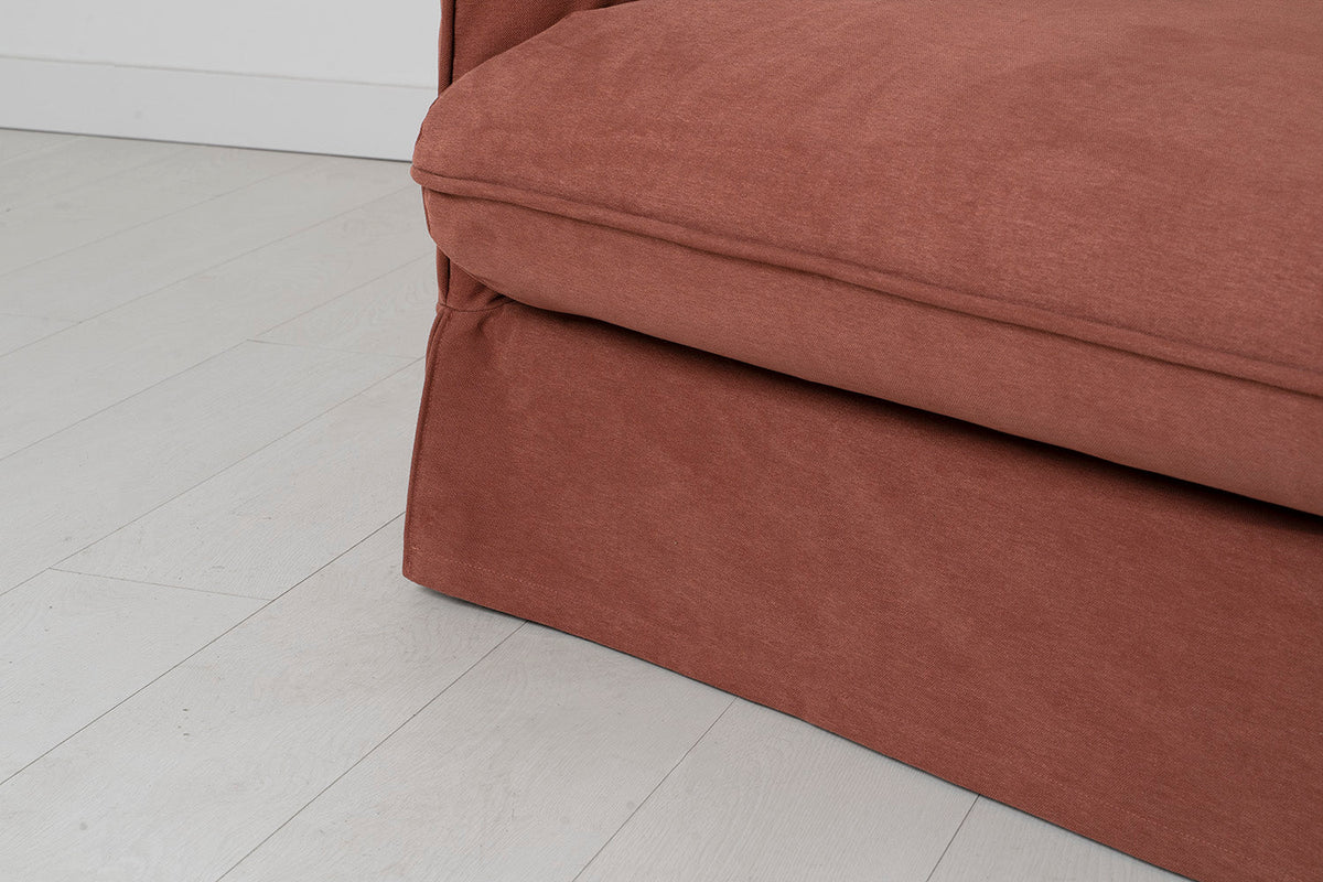 Dreisitzer-Sofa mit Polsterhocker, Toskana
