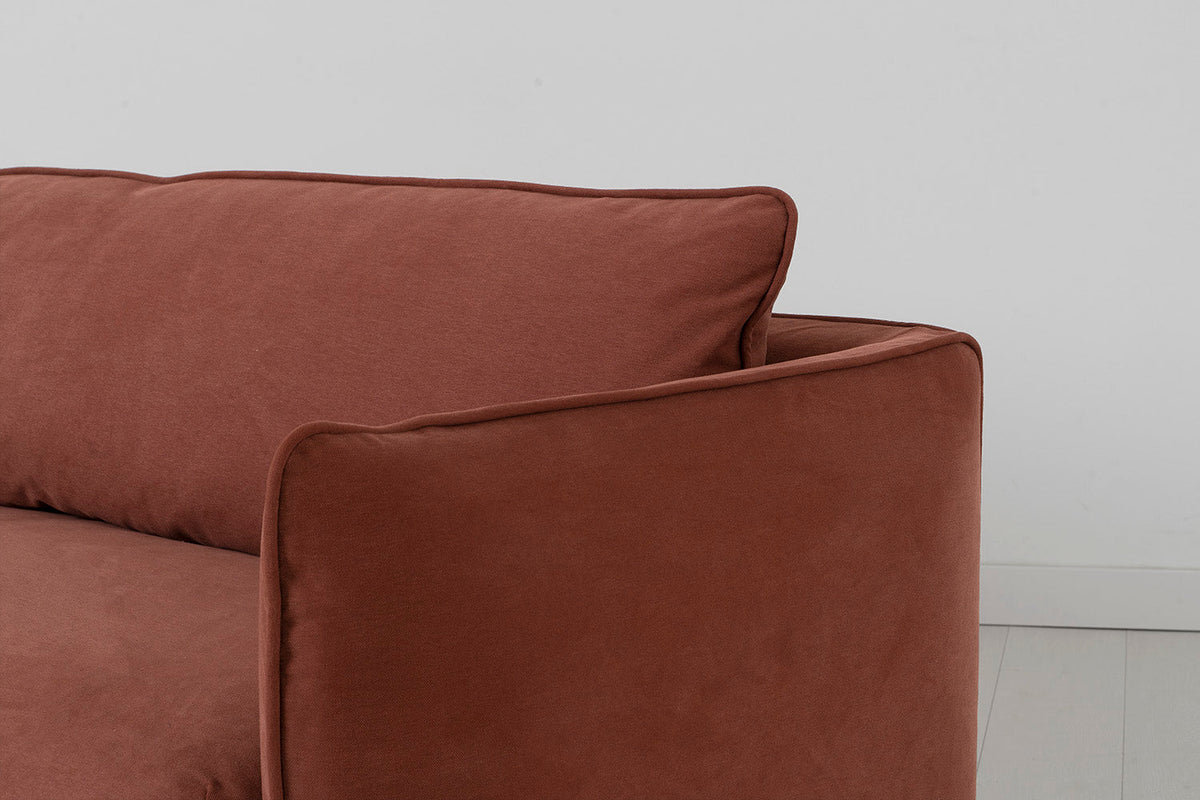 Dreisitzer-Sofa mit Polsterhocker, Toskana