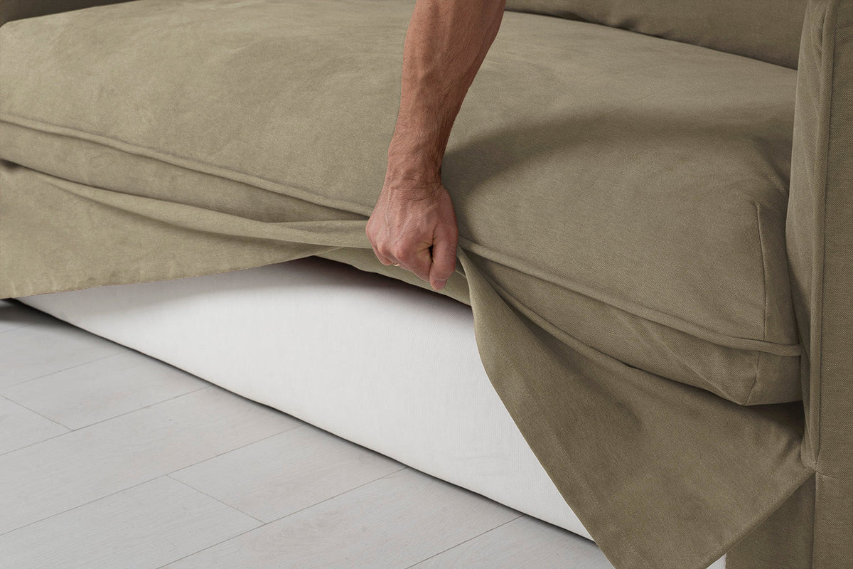 Model 18 Dreisitzer-Sofa Bezüge, Wiesengrün