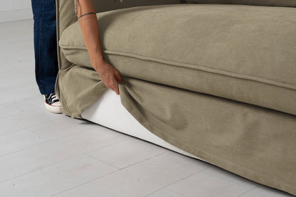 Model 18 Dreisitzer-Sofa Bezüge, Wiesengrün