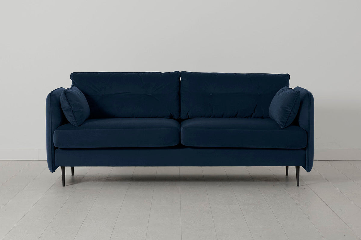 Model 19 Dreisitzer-Sofa, Indigoblau