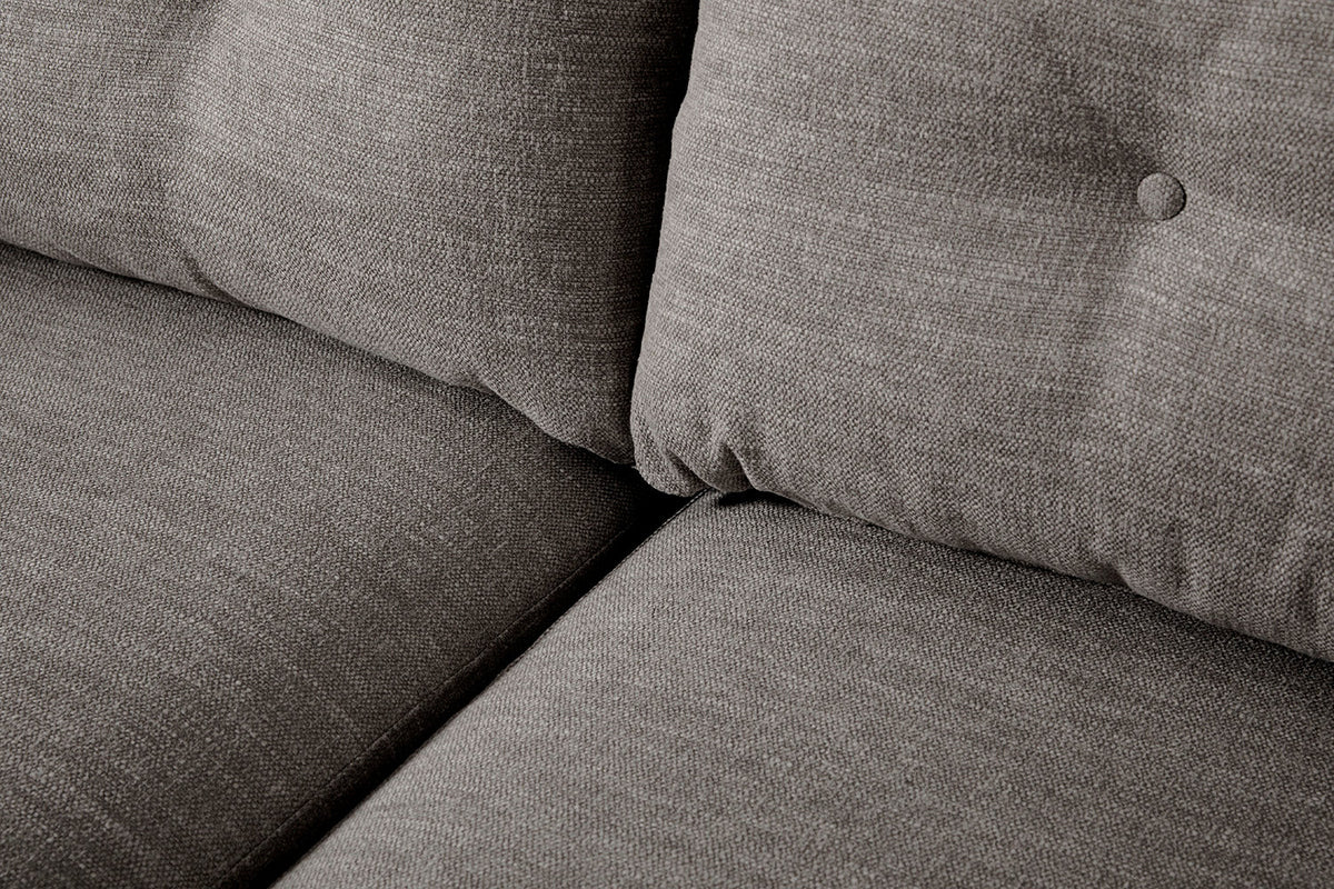 Model 19 3 Seater Right Chaise Sofa, Shadow — Cushion Detail