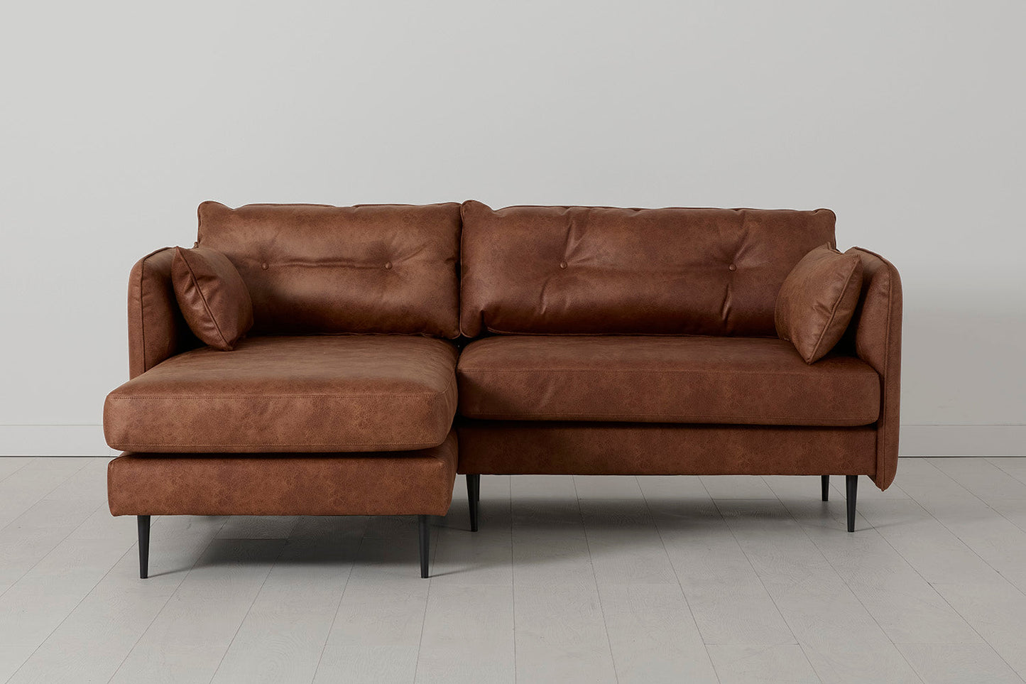 Model 19 3 Seater Left Chaise Sofa, Chestnut
