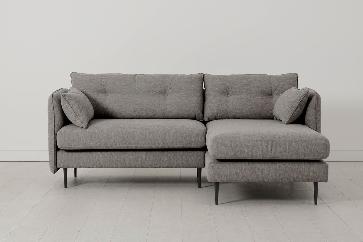 Model 19 Dreisitzer Chaiselongue-Sofa (Rechts), Schattengrau