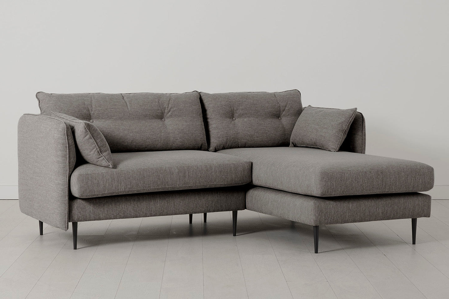 Model 19 Dreisitzer Chaiselongue-Sofa (Rechts), Schattengrau