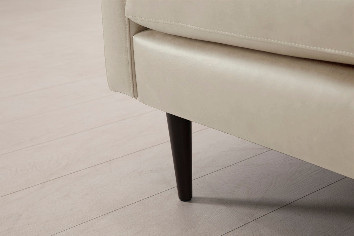 Model 01 Dreisizter Sofa mit Hocker, Oyster