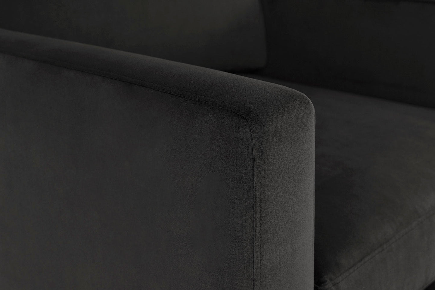 Model 01 2-Seater Sofa with Ottoman, Charcoal