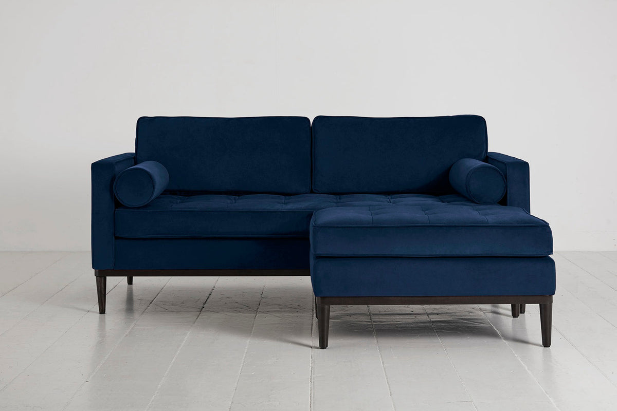 Model 02 2-Seater Sofa with Ottoman, Indigo