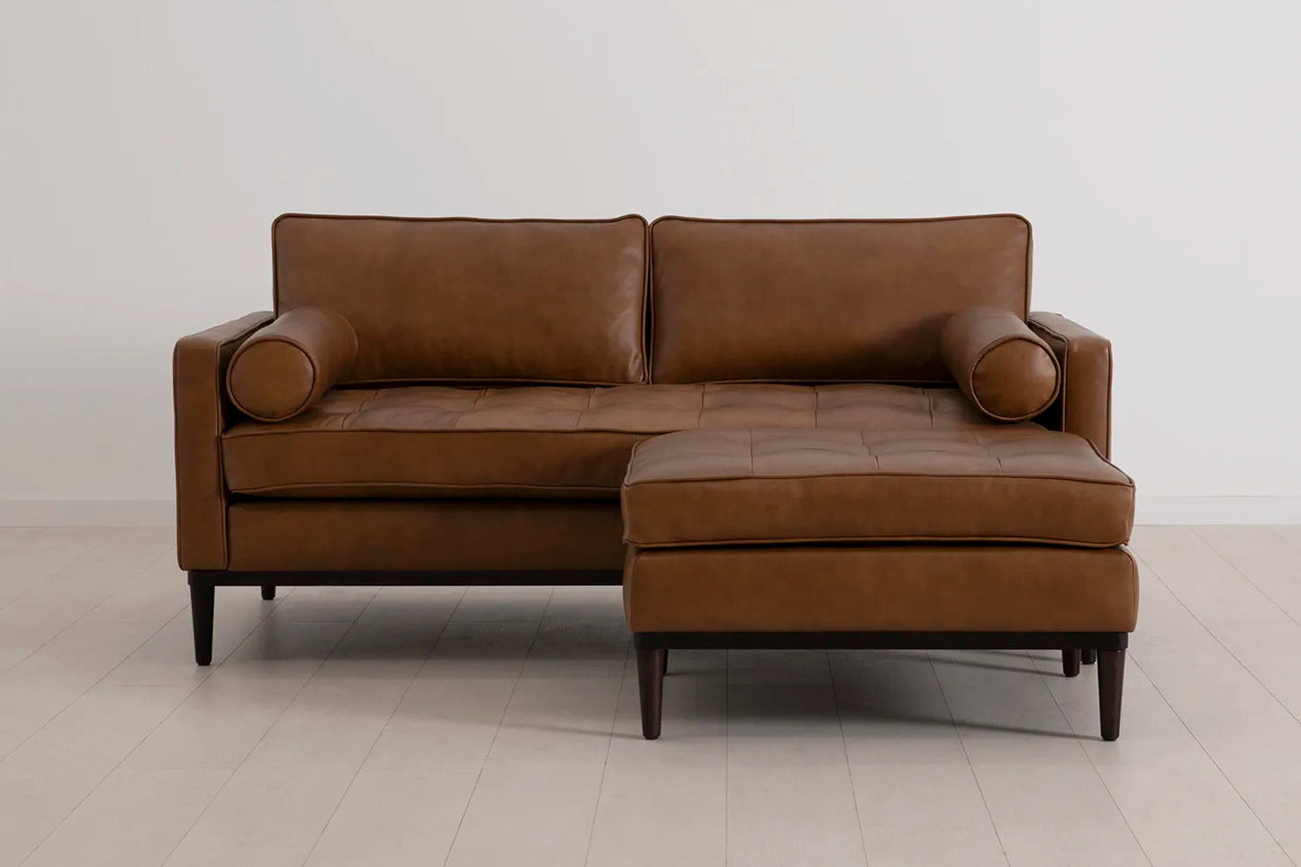 Model 02 2-Seater Sofa with Ottoman, Maple