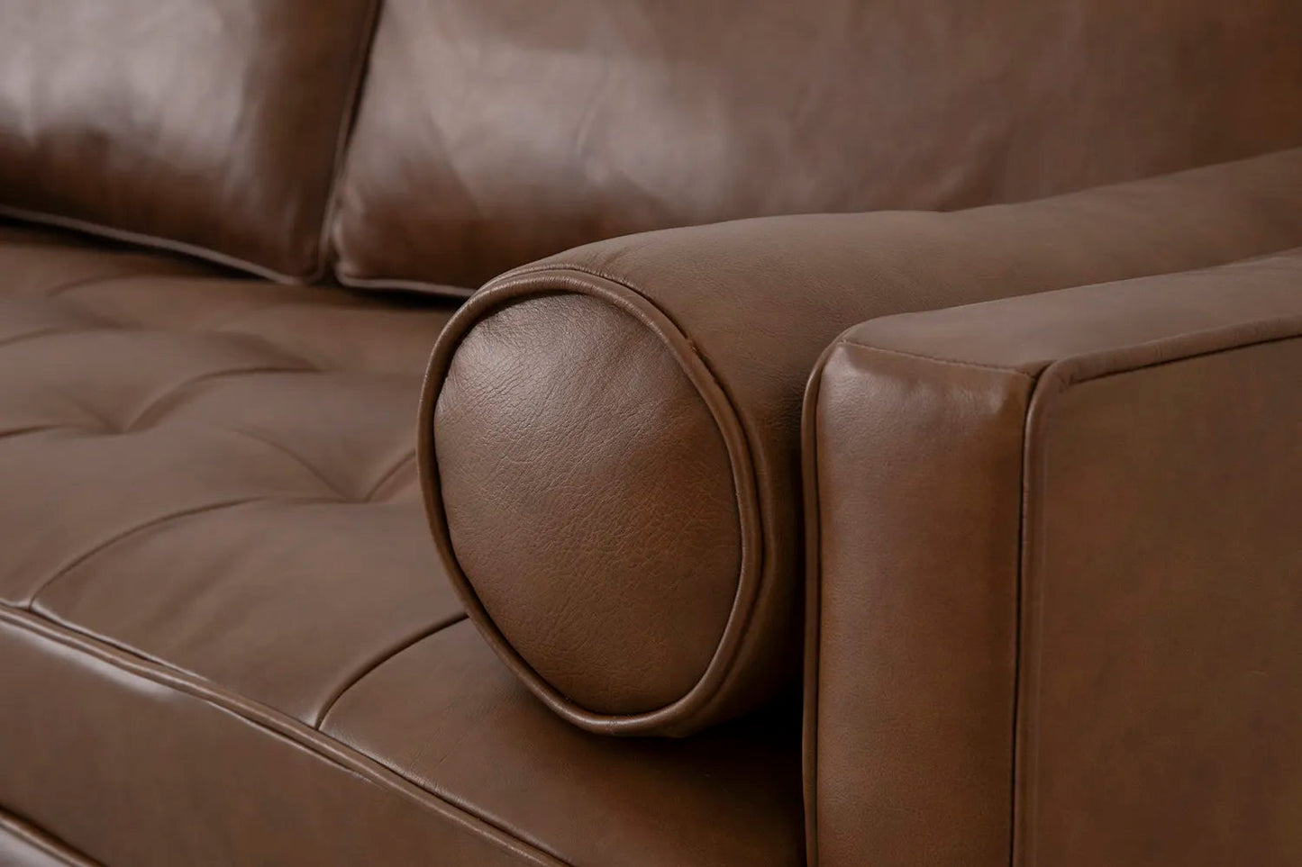 Model 02 2-Seater Sofa with Ottoman, Maple