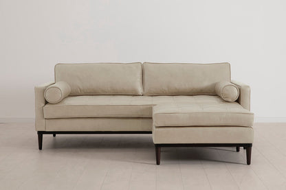 Model 02 3-Seater Sofa with Ottoman, Oyster