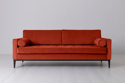 Model 02 Dreisitzer-Schlafsofa , Paprikarot