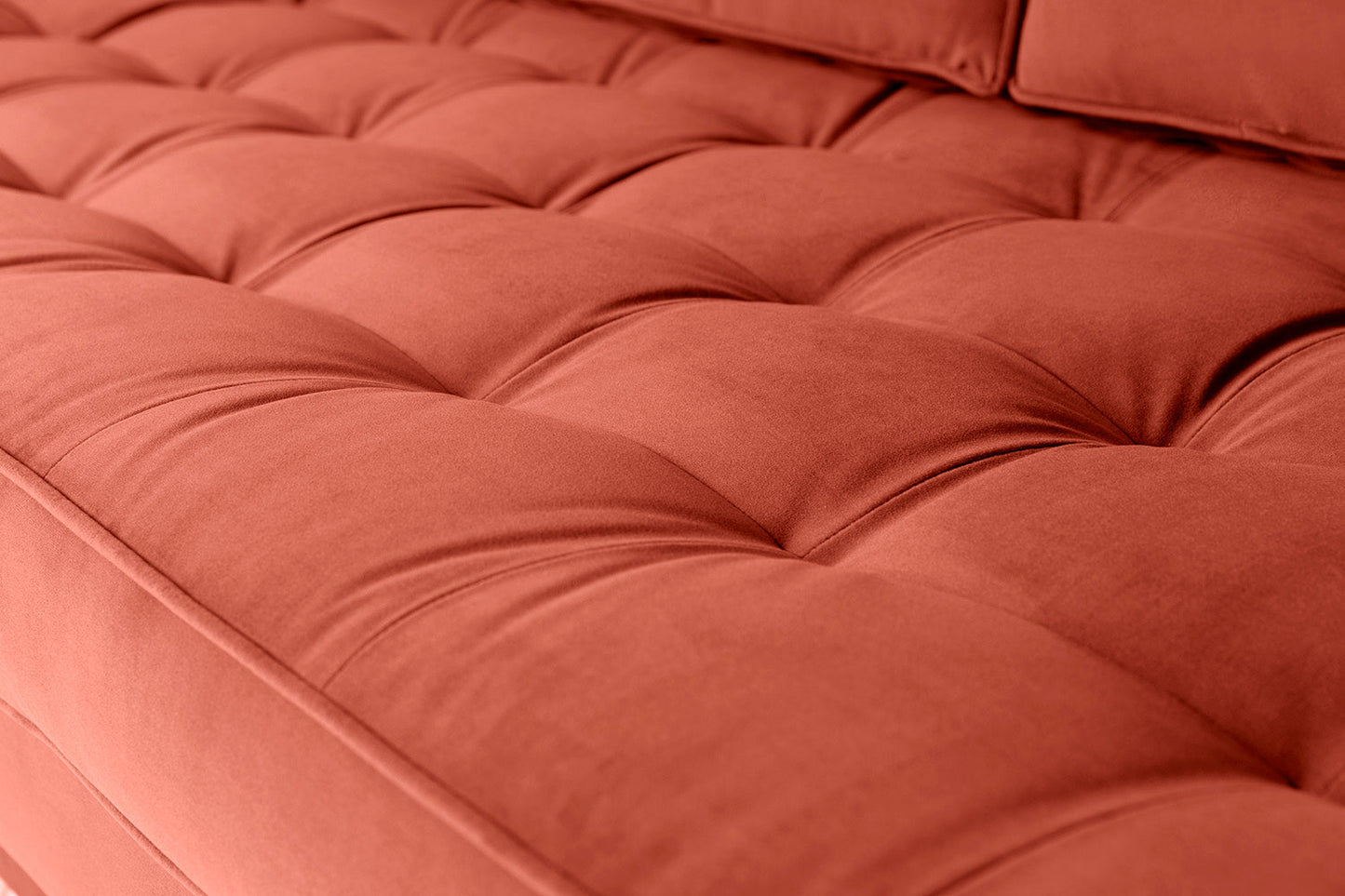 Model 02 Dreisitzer-Schlafsofa , Paprikarot