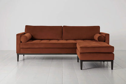 Model 02 3-Seater Sofa with Ottoman, Umber