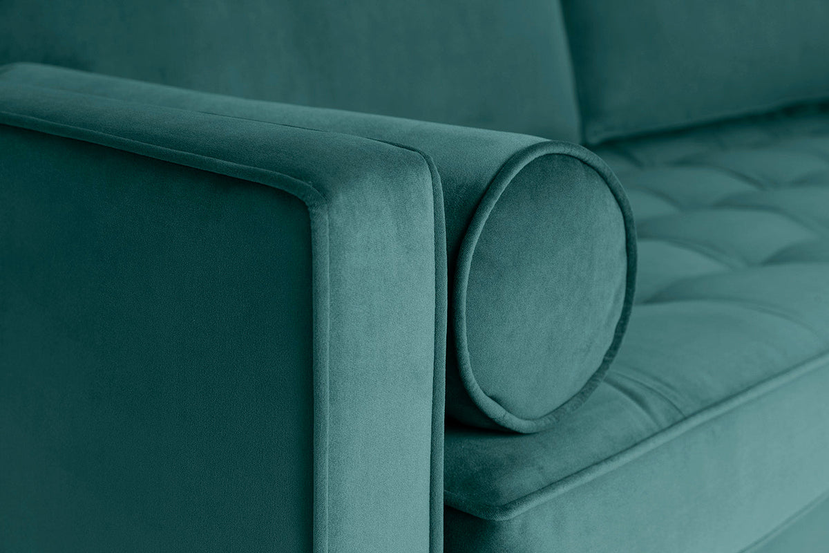 Model 02 Dreisitzer-Schlafsofa , Eisvogelblau